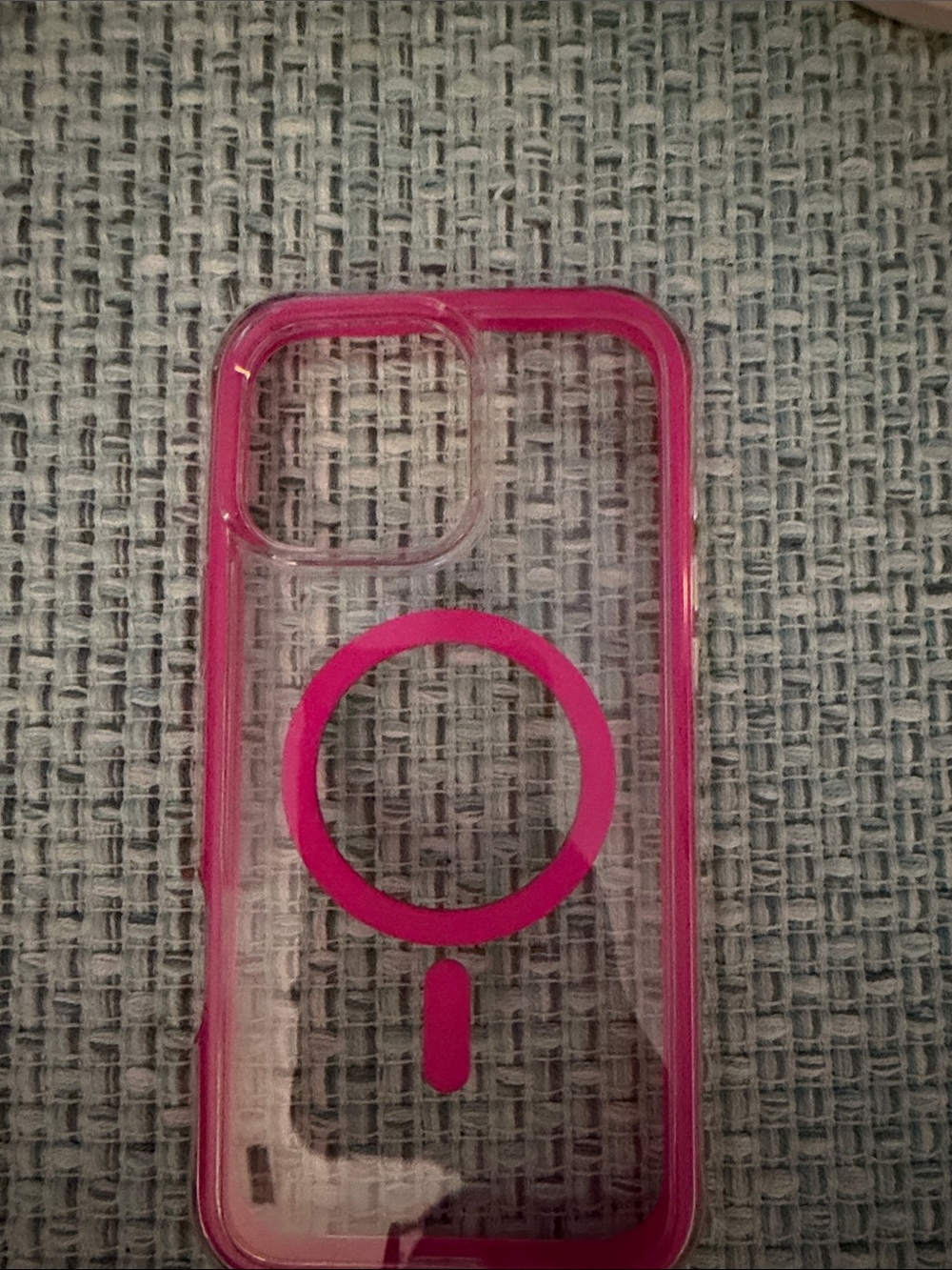 Pink Clear Magnetic iPhone 16 pro max Case with Ring Alignment